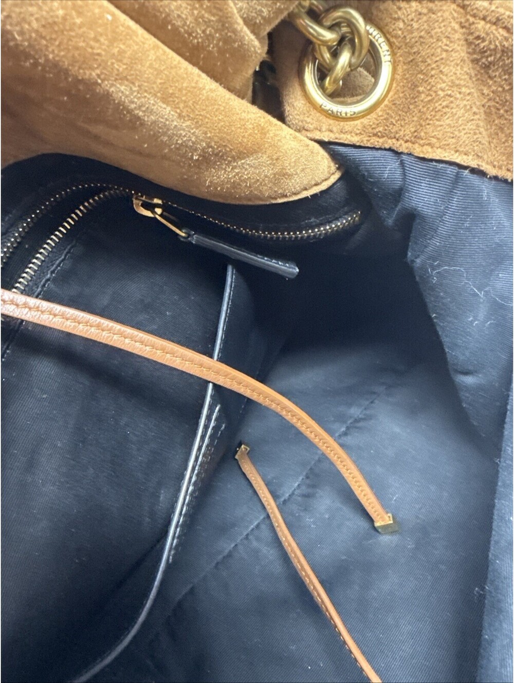 Saint Laurent YSL Maxi 4.3 JAMIE SUEDE GOLDEN LEAF COA - Picture 8 of 15